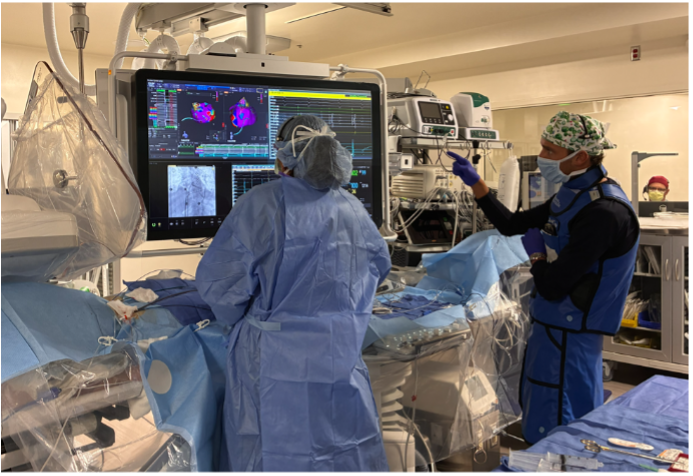 Medical team using the Opal HDx Mapping System during a procedure